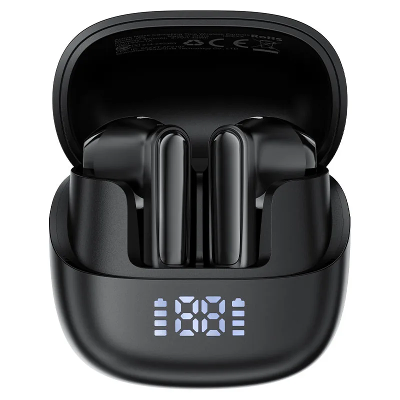 Беспроводные наушники Bluetooth Acefast W2 (TWS, вакуумные, с диплеем, активное шумоподавление) Черн