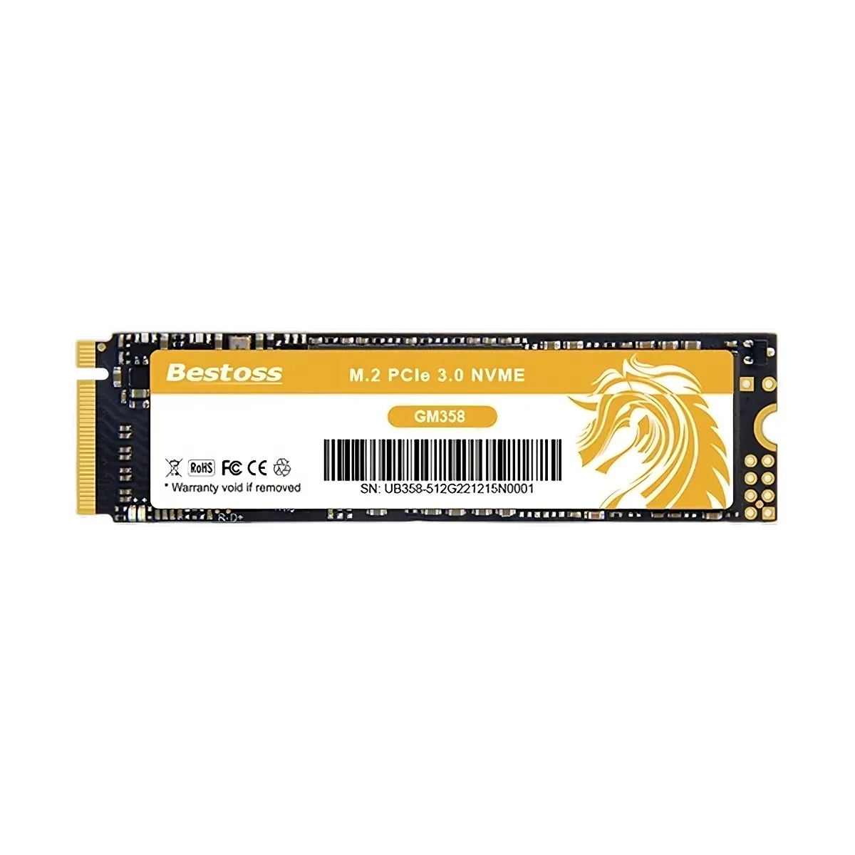 Внутренний SSD накопитель Bestoss GM328 512GB (PCI-E 3.0, M.2 2280 NVMe, NAND 3D TLC)