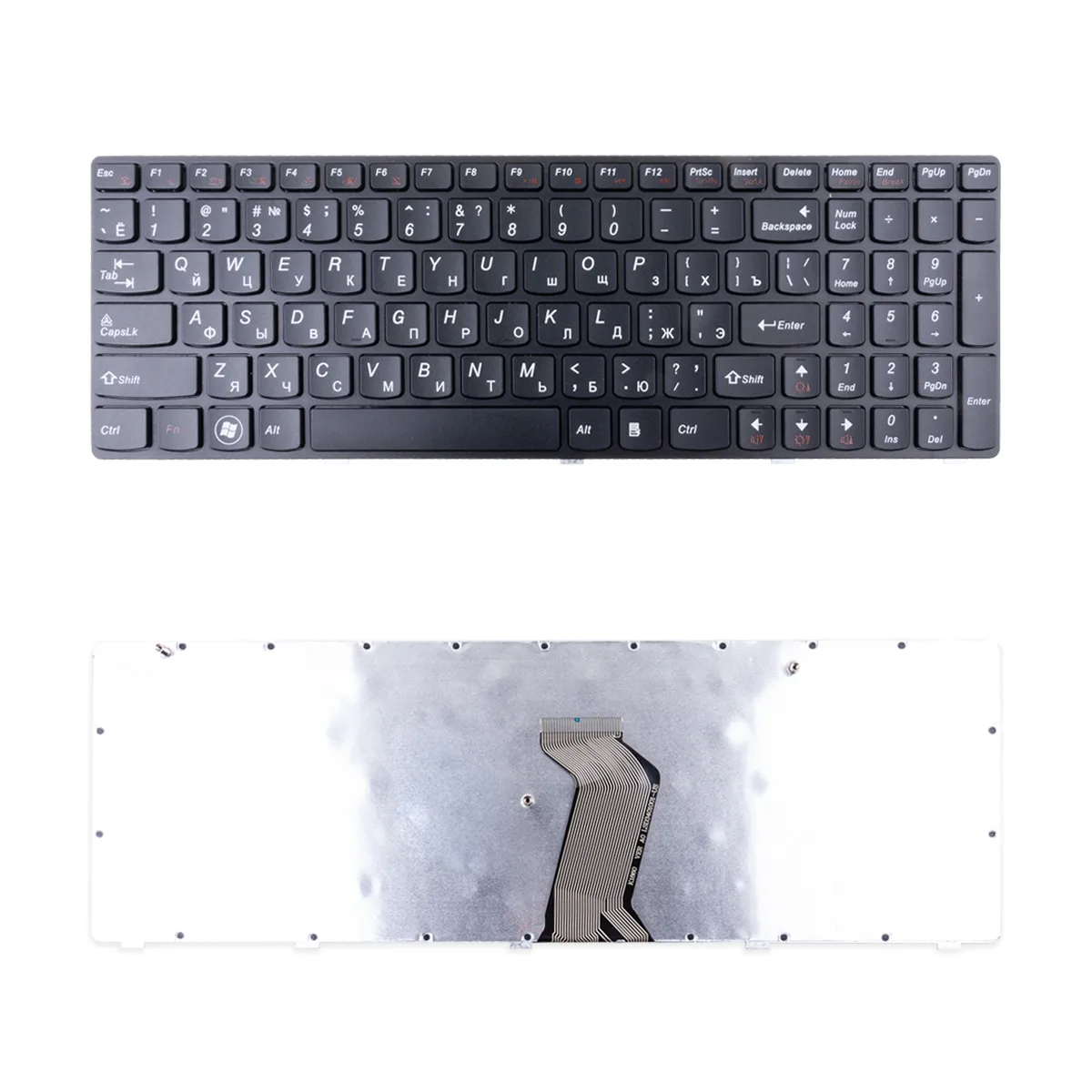Клавиатура для ноутбука Lenovo IdeaPad G580/G585/Z580/Z580A/Z585/Z780 (с рамкой) Черный