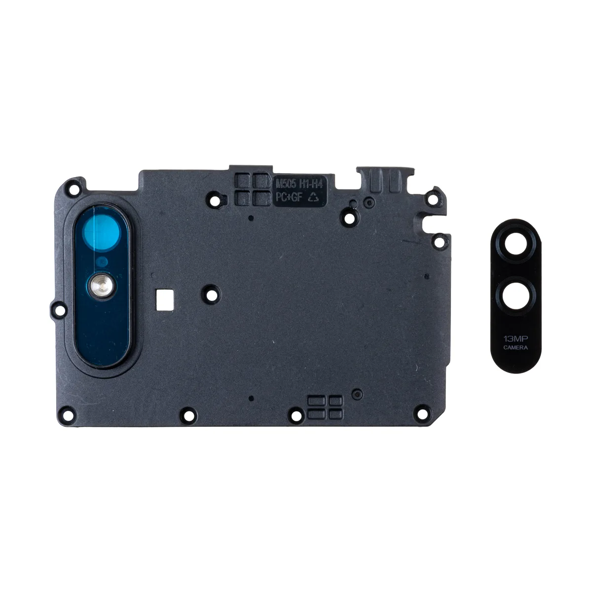 Стекло камеры для Xiaomi Redmi 9A (M2006C3LG) в сборе с рамкой Черный