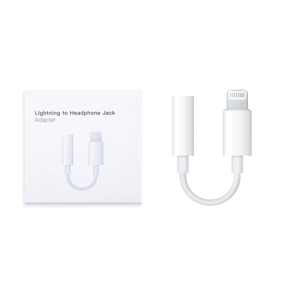 Адаптер Lightning - "3,5 мм" Jack (10.5 см, для iPhone) Белый - OR