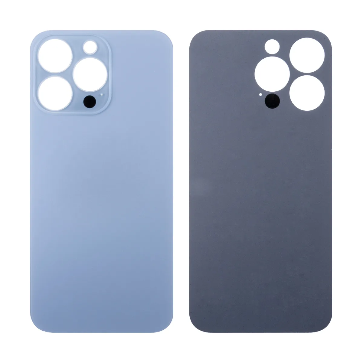 Задняя крышка для iPhone 13 Pro (A2640) Голубой (стекло, широкий вырез под камеру, логотип)