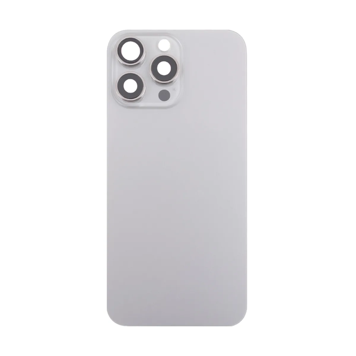 Задняя крышка для iPhone 16 Pro Max (A3296) в сборе со стеклом камеры Серый (стекло, монолит, MagSaf