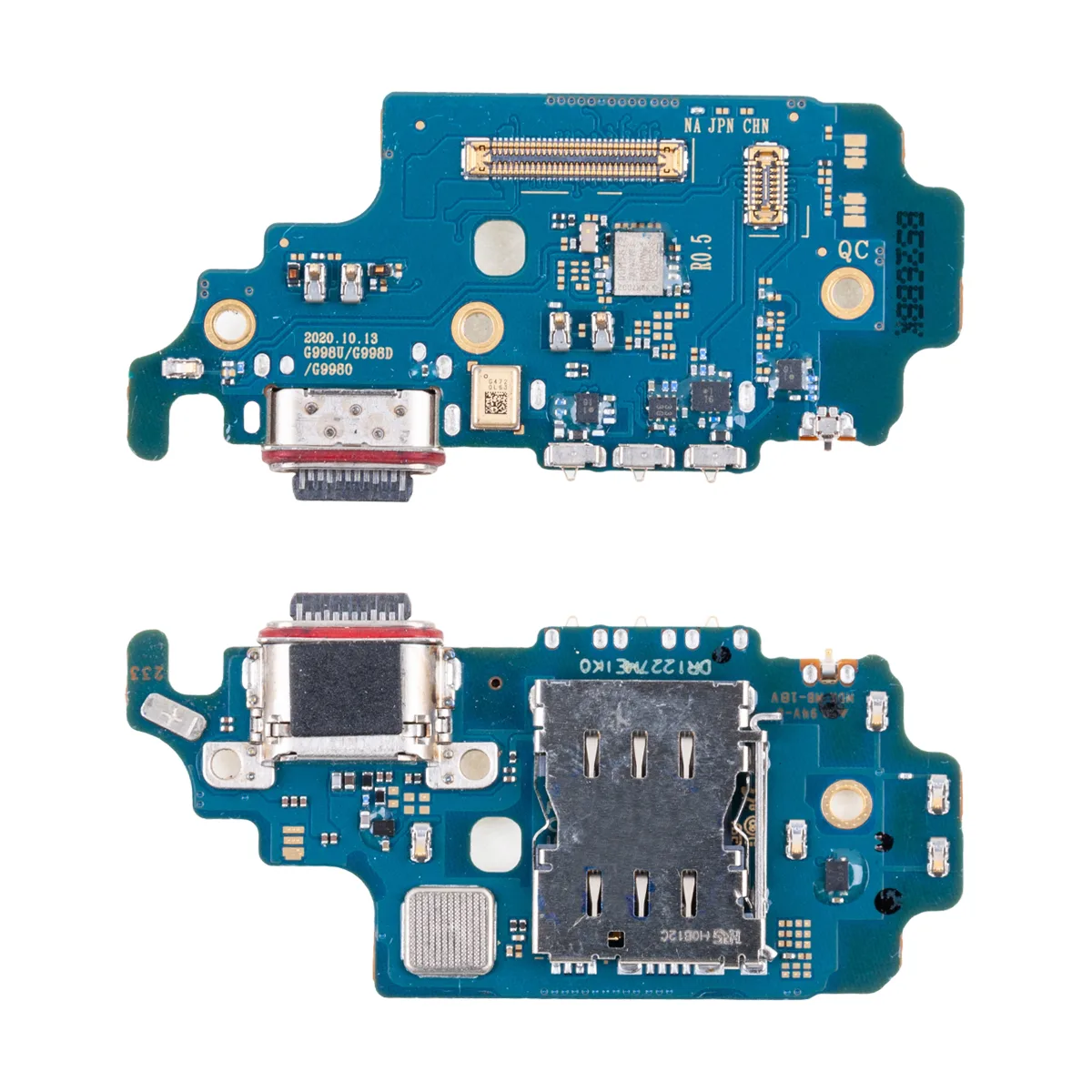 Шлейф для Samsung Galaxy S21 Ultra (G998U/America/EU version) плата системный разъем/разъем SIM/микр