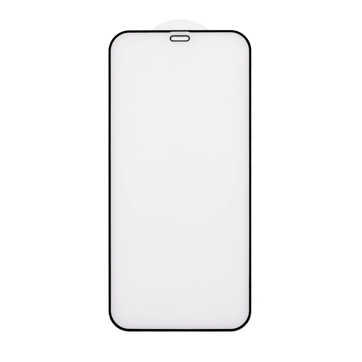 Защитное стекло "Матовое" для iPhone 12/12 Pro Черный (Закалённое, полное покрытие)