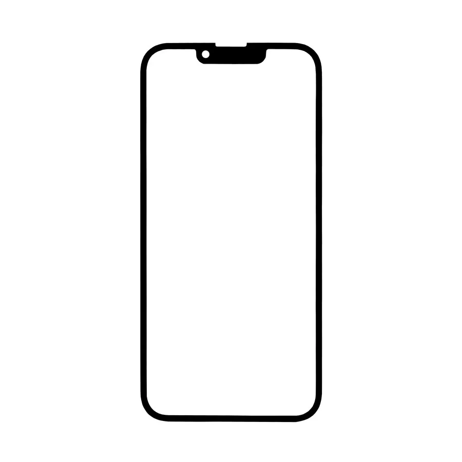 Стекло для переклейки iPhone 13/13 Pro (A2635/A2640) с OCA пленкой Черный - OR (Mitsubishi)