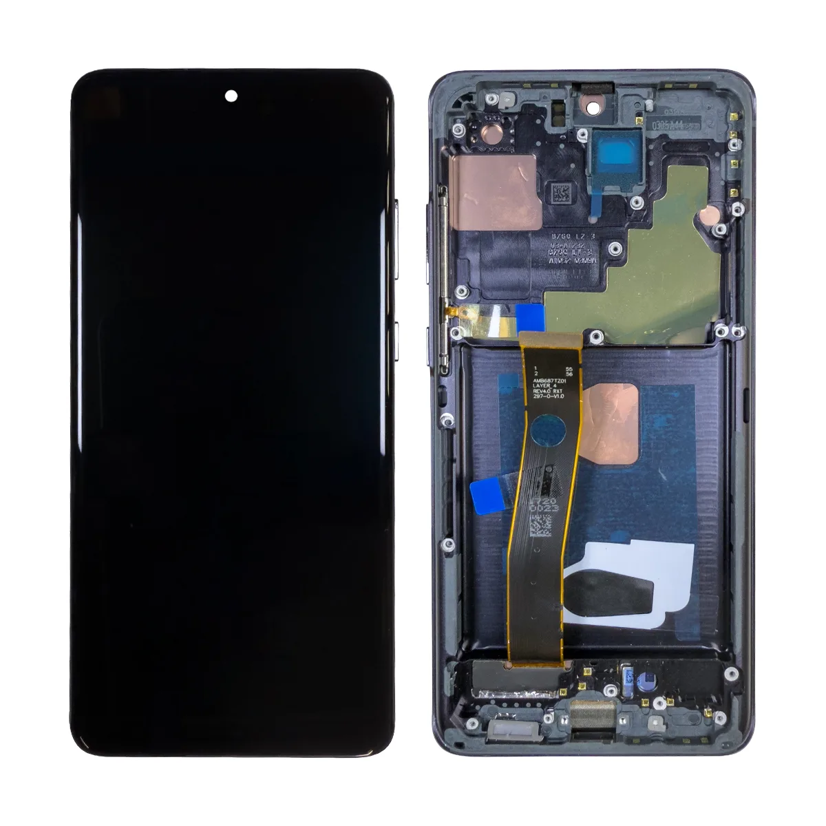 Дисплей для Samsung Galaxy S20 Ultra (G988B) модуль с рамкой Черный - (Soft OLED, 120 Гц) (Full Size