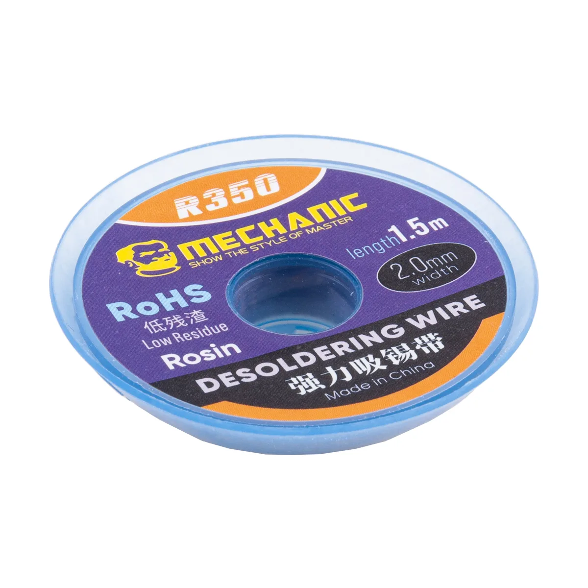 Поглотитель олова (оплётка) Mechanic R-350 (2.0 мм*1.5 м)