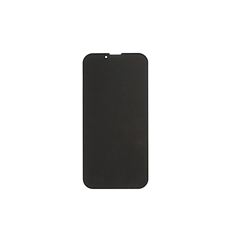 Защитное стекло "Антишпион" для iPhone 13 mini Черный (Закалённое, полное покрытие)