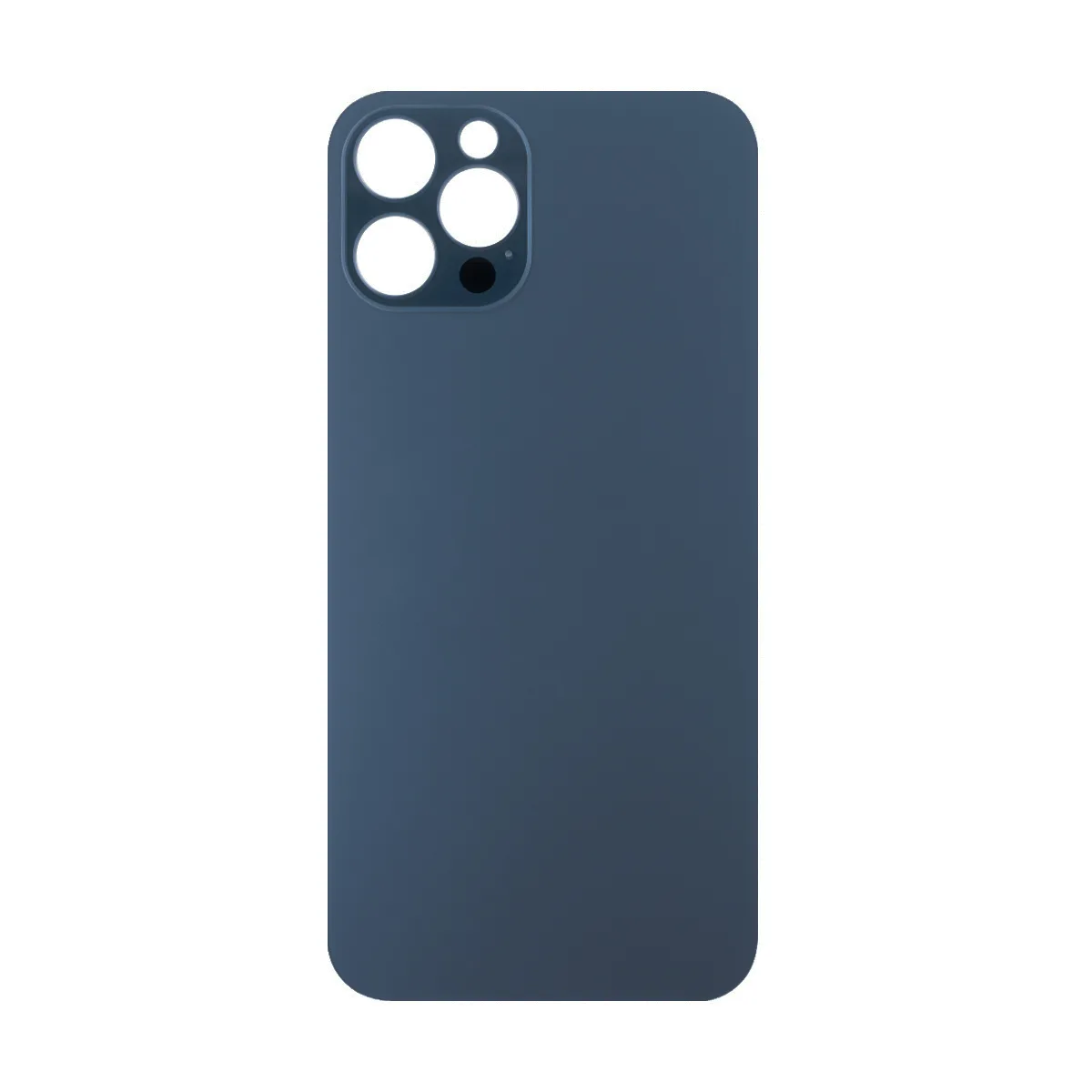 Задняя крышка для iPhone 12 Pro (A2407) Синий (стекло, широкий вырез под камеру, логотип)