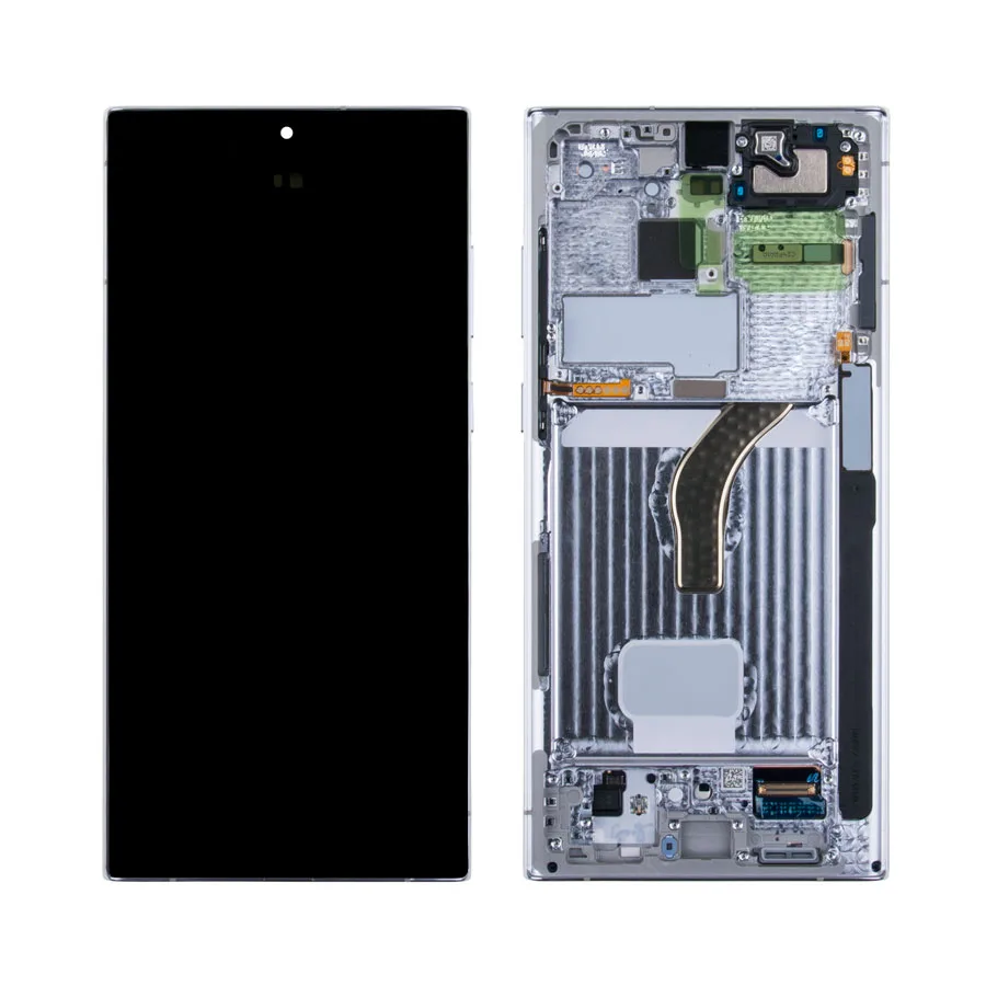 Дисплей для Samsung Galaxy S22 Ultra (S908B/S9080) модуль с рамкой Белый - OR (SP)