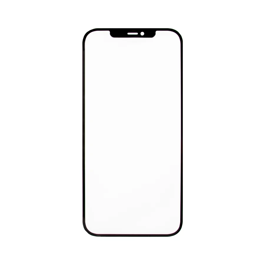Стекло для переклейки iPhone 12 Pro Max (A2411) с OCA пленкой Черный - OR (Mitsubishi)
