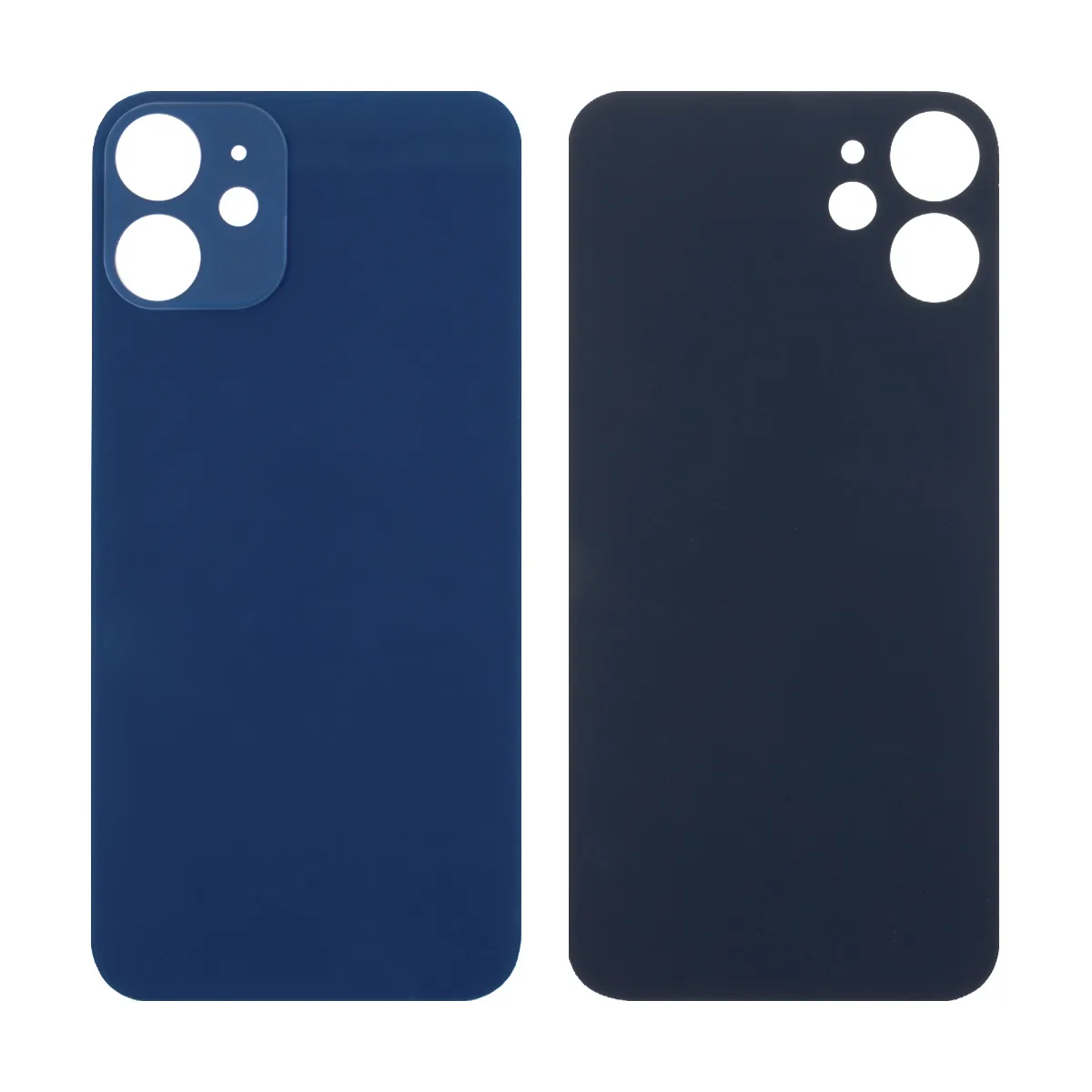 Задняя крышка для iPhone 12 mini (A2399) Синий (стекло, широкий вырез под камеру, логотип)