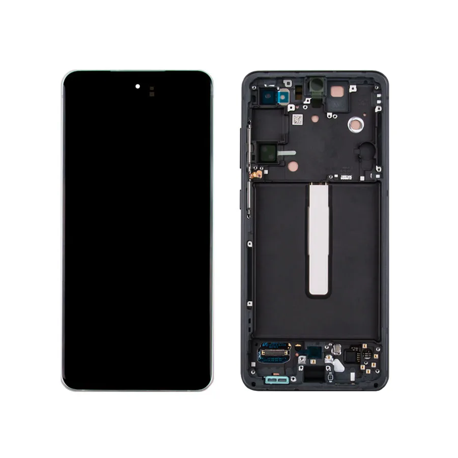 Дисплей для Samsung Galaxy S21 FE (G990B) модуль с рамкой Серый - Сервисный оригинал
