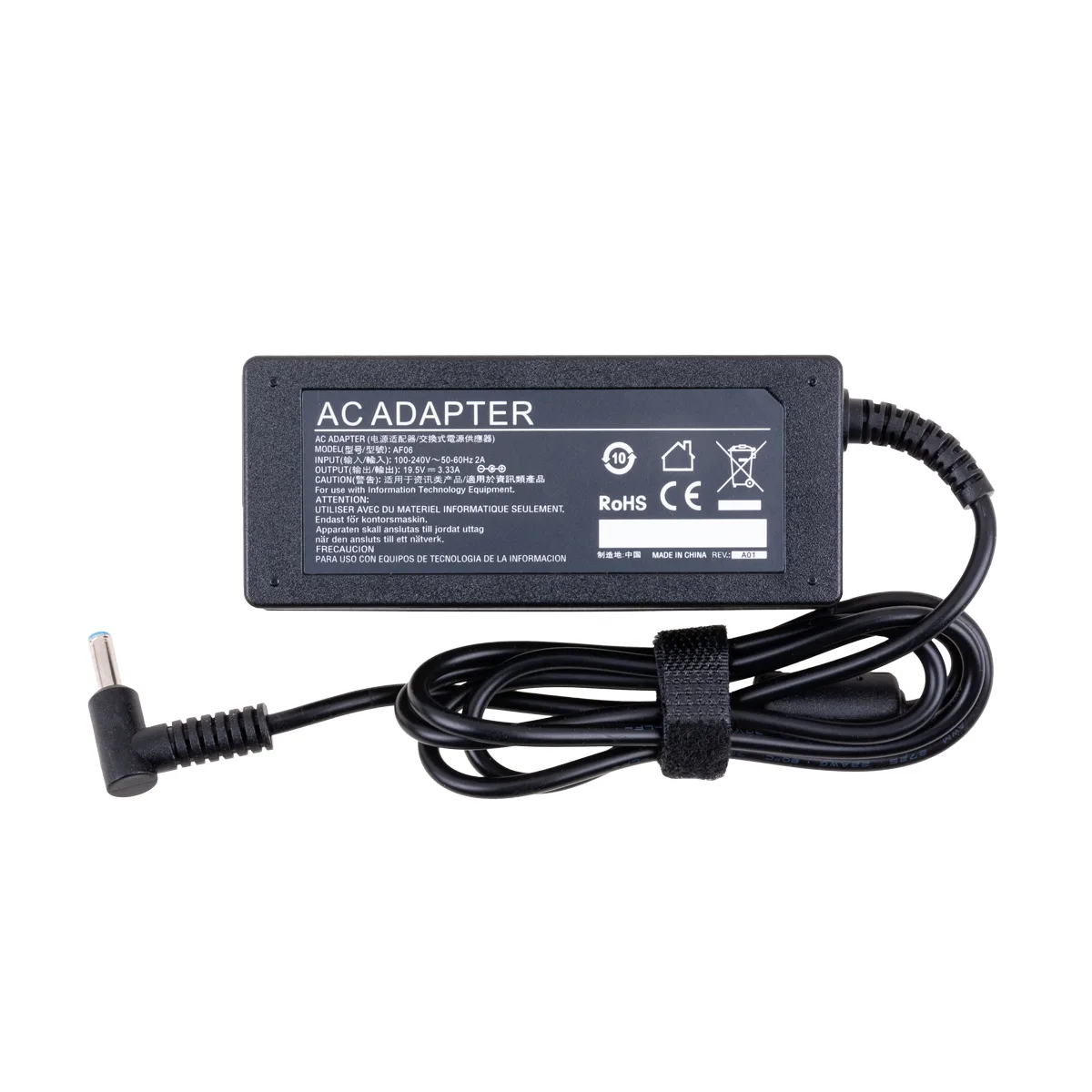 Блок питания (сетевой адаптер) для ноутбука HP 19,5V, 3,33A, 65W (4,5?3,0 с иглой) - Стандарт