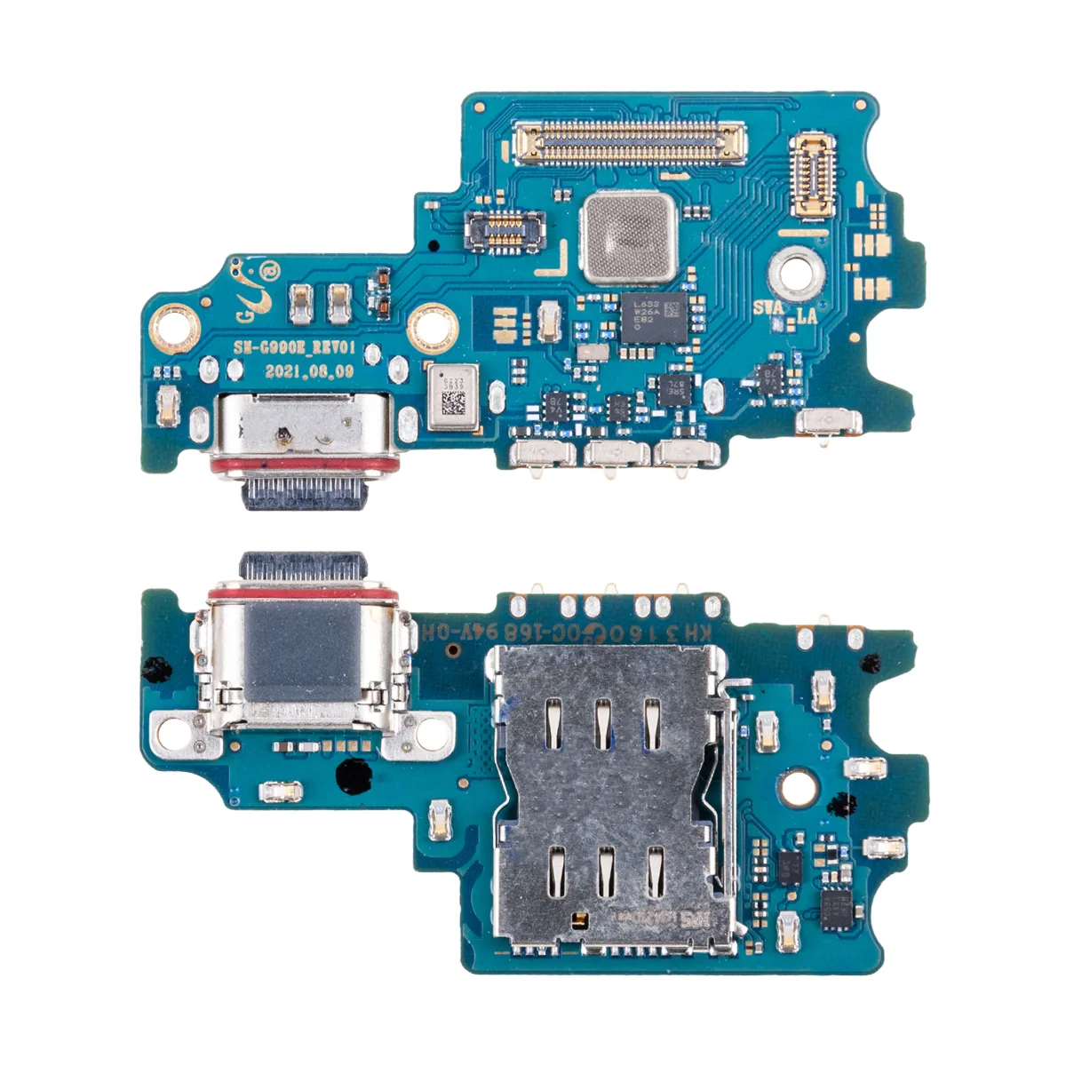 Шлейф для Samsung Galaxy S21 FE (G990E/America/EU version) плата на системный разъем/разъем SIM/микр