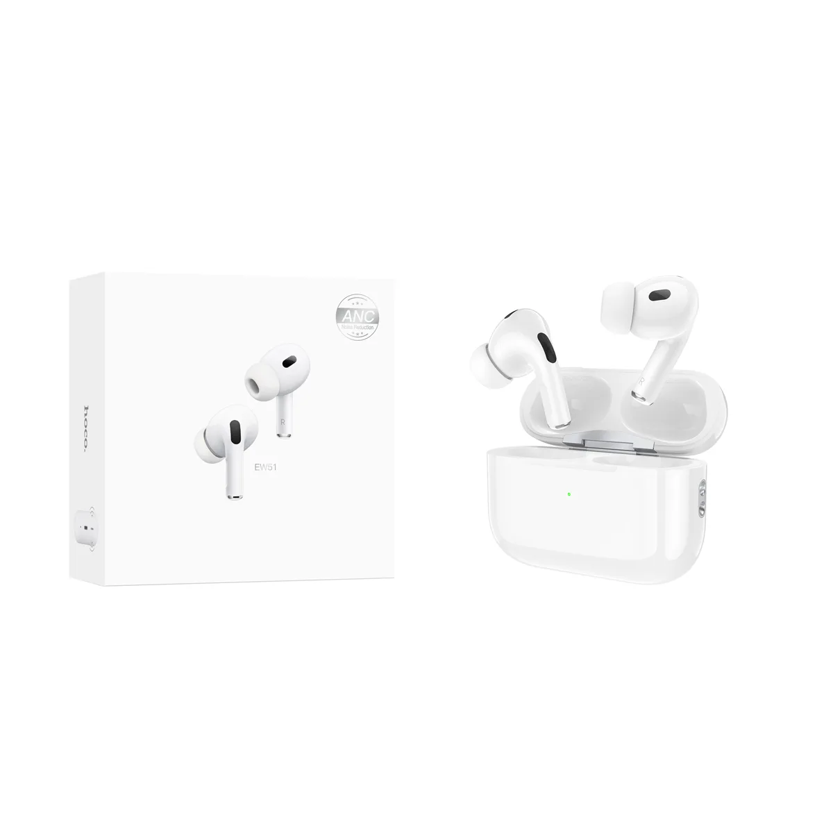 Беспроводные наушники Bluetooth Hoco EW51 (TWS, вакуумные, активное шумоподавление) Белый