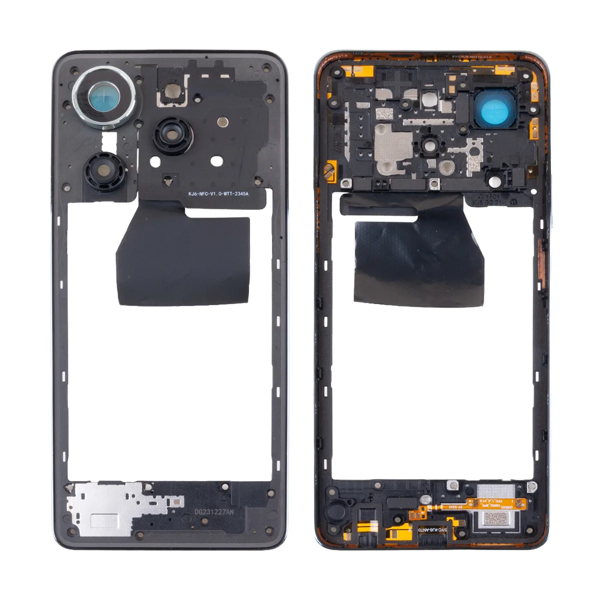 Средняя часть для Tecno Spark 20 Pro (KJ6) Голубой