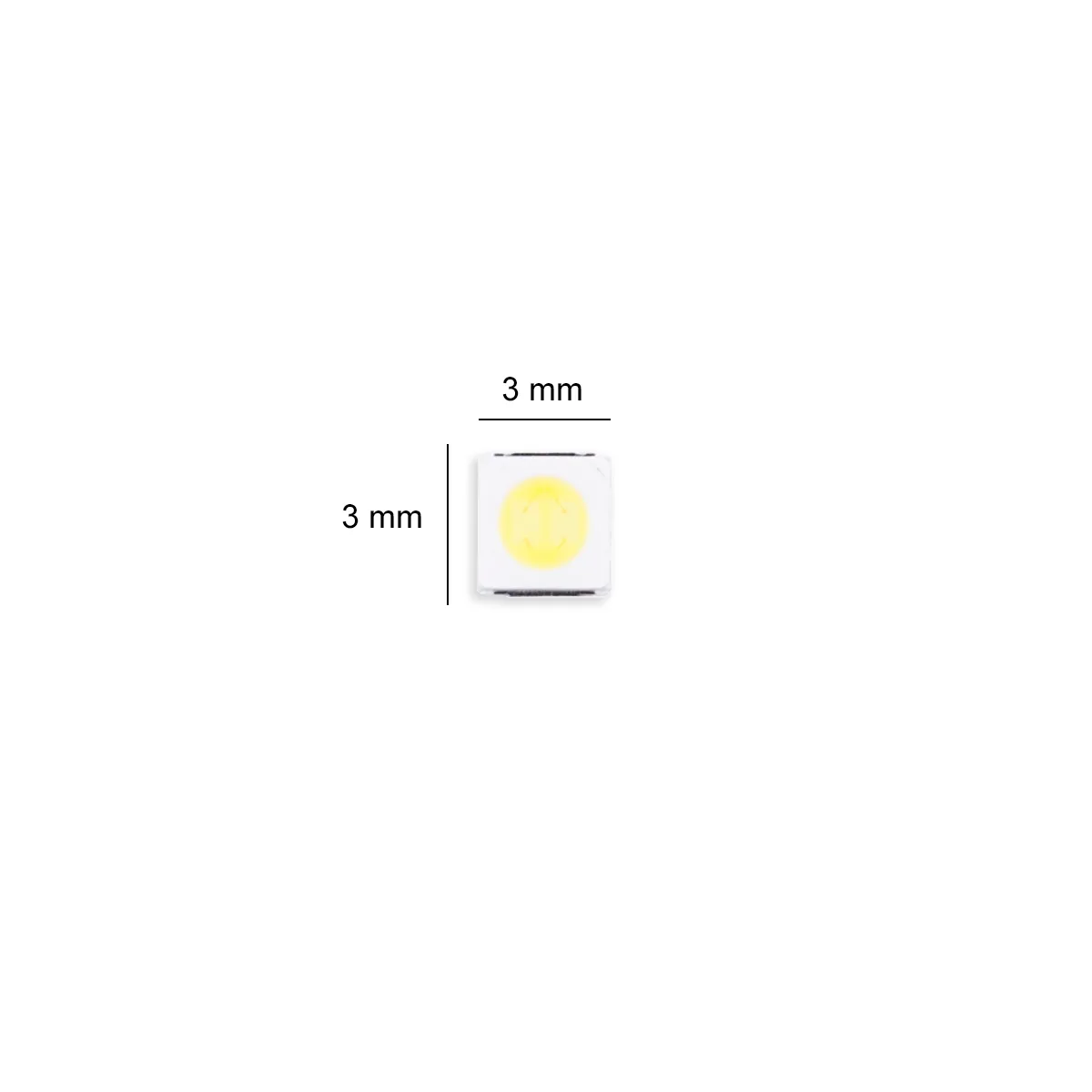 Светодиод для ремонта LED подсветки SMD 3030 3V 1W Холодный Белый (комплект 50 шт.)