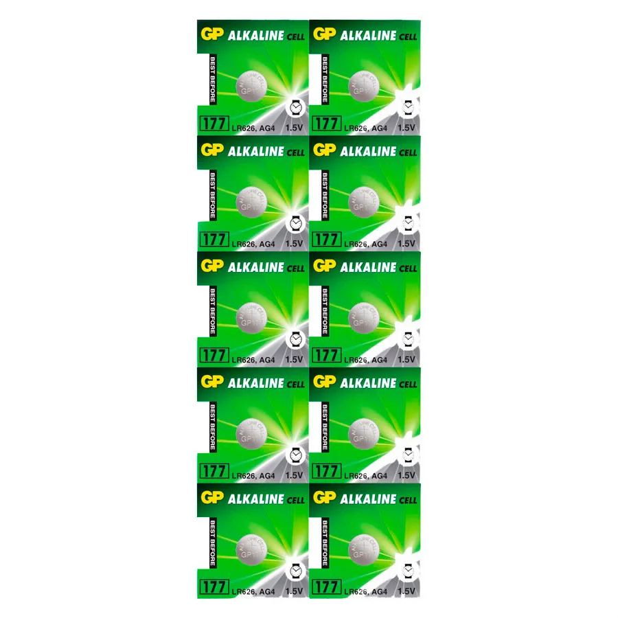 Батарейка 177/G4/LR626/LR66/377A GP Alkaline 1.5V (10 шт. в блистере)