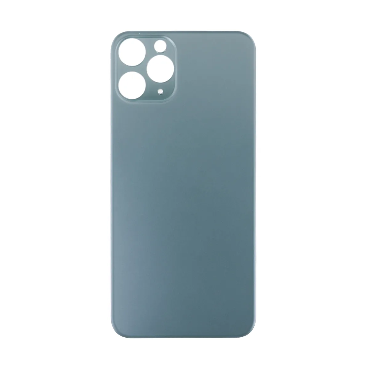 Задняя крышка для iPhone 11 Pro (A2215) Темно-зеленый (стекло, широкий вырез под камеру, логотип - П