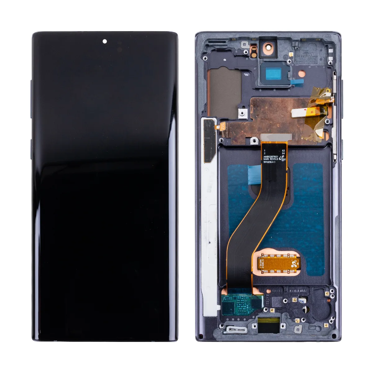 Дисплей для Samsung Galaxy Note 10 (N970F/N971F) модуль с рамкой Черный - (OLED)