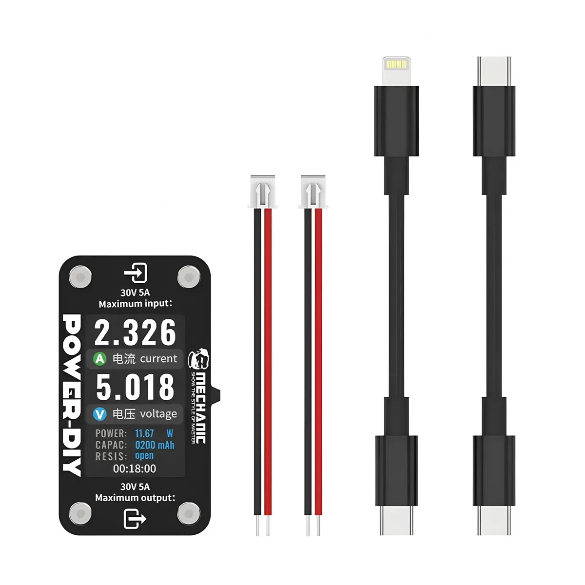 Тестер системного разъема Mechanic Power-DIY (30V/5A) (Type-C)