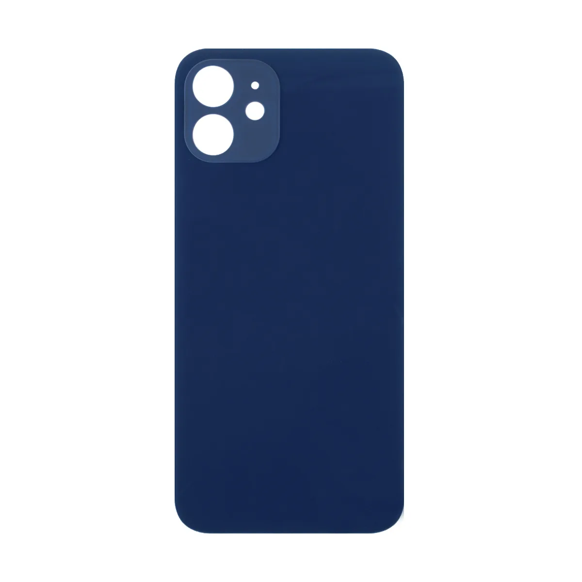 Задняя крышка для iPhone 12 (A2403) Синий (стекло, широкий вырез под камеру, логотип)