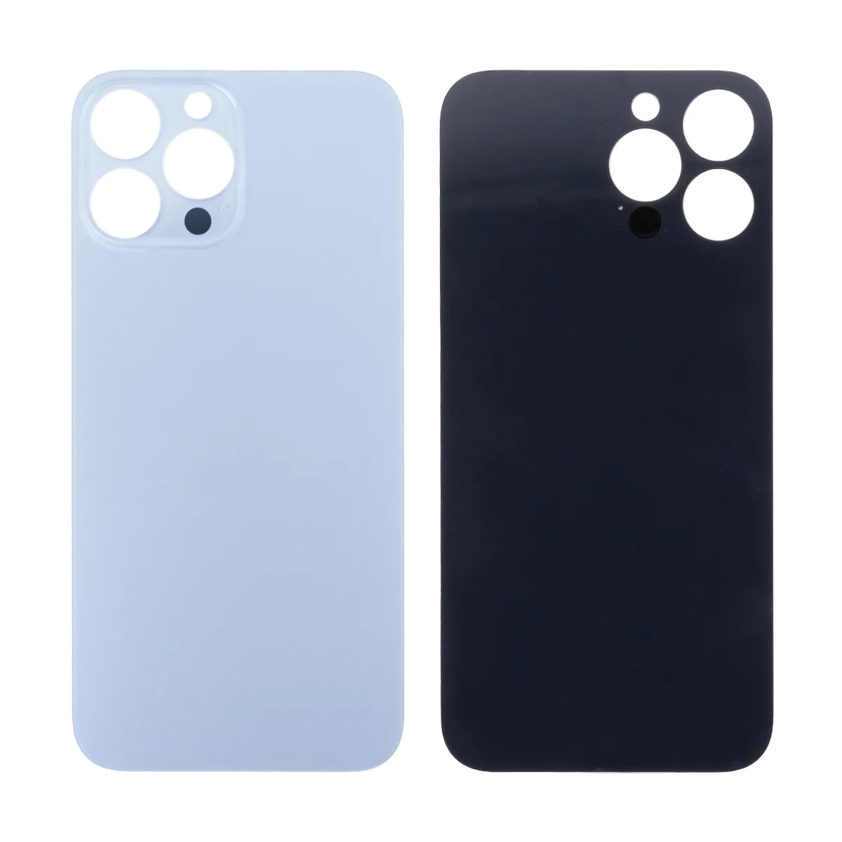 Задняя крышка для iPhone 13 Pro Max (A2645) Голубой (стекло, монолит, широкий вырез под камеру, лого