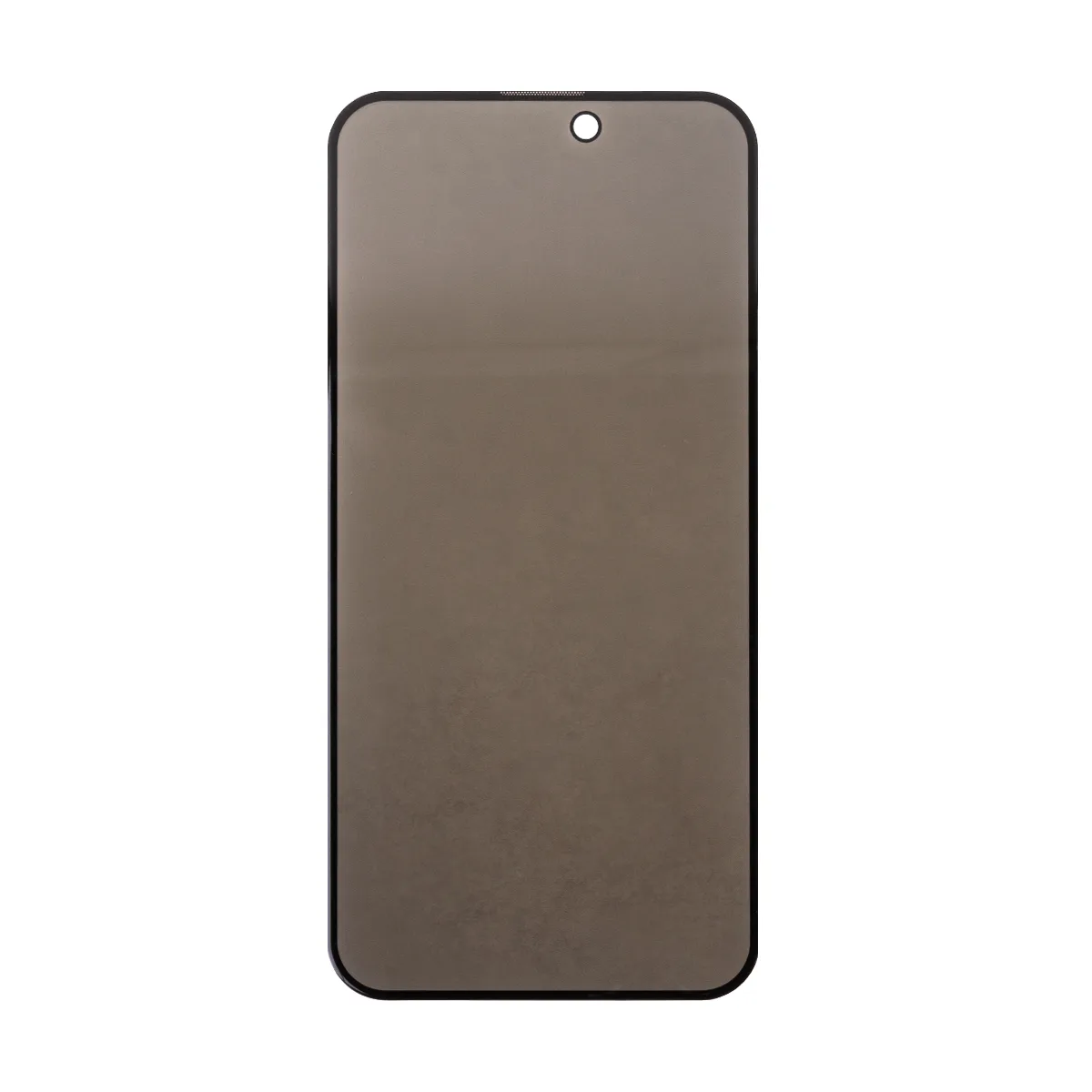 Защитное стекло "Антишпион" для iPhone 15 Pro Max Черный (Закалённое, полное покрытие)