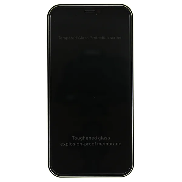 Защитное стекло "Антишпион" для iPhone X/Xs/11 Pro Черный (Закалённое, полное покрытие)