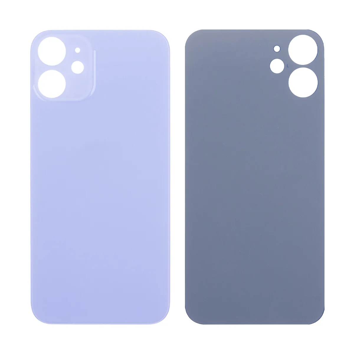 Задняя крышка для iPhone 12 mini (A2399) Фиолетовый (стекло, монолит, широкий вырез под камеру, лого