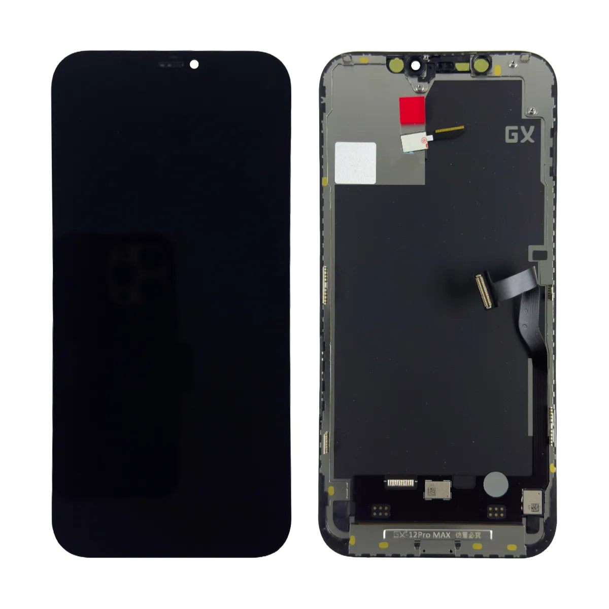 Дисплей для iPhone 12 Pro Max (A2411) в сборе с тачскрином Черный - GX (Soft OLED) (площадка под IC)