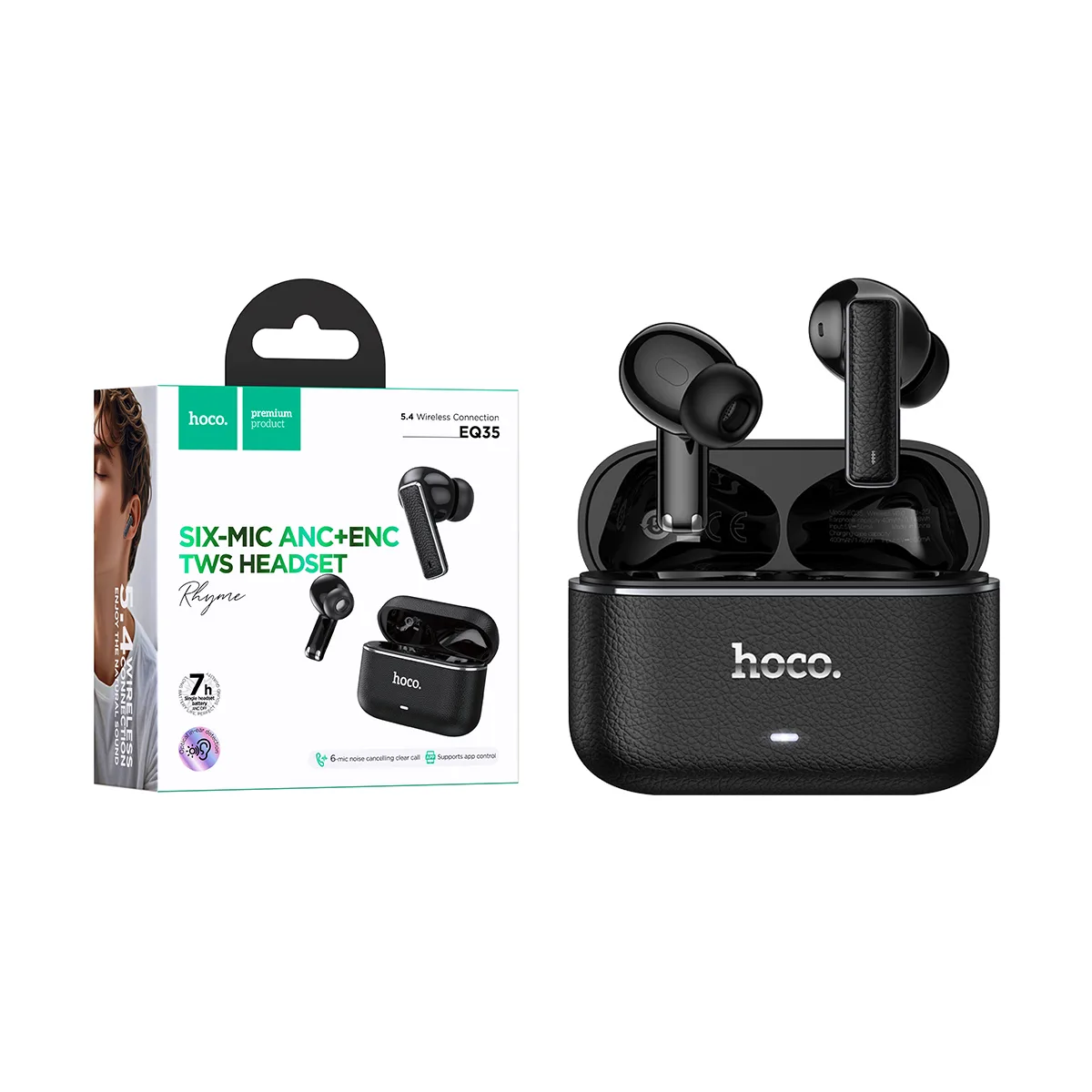 Беспроводные наушники Bluetooth Hoco EQ35 (TWS, вакуумные, активное шумоподавление) Черный