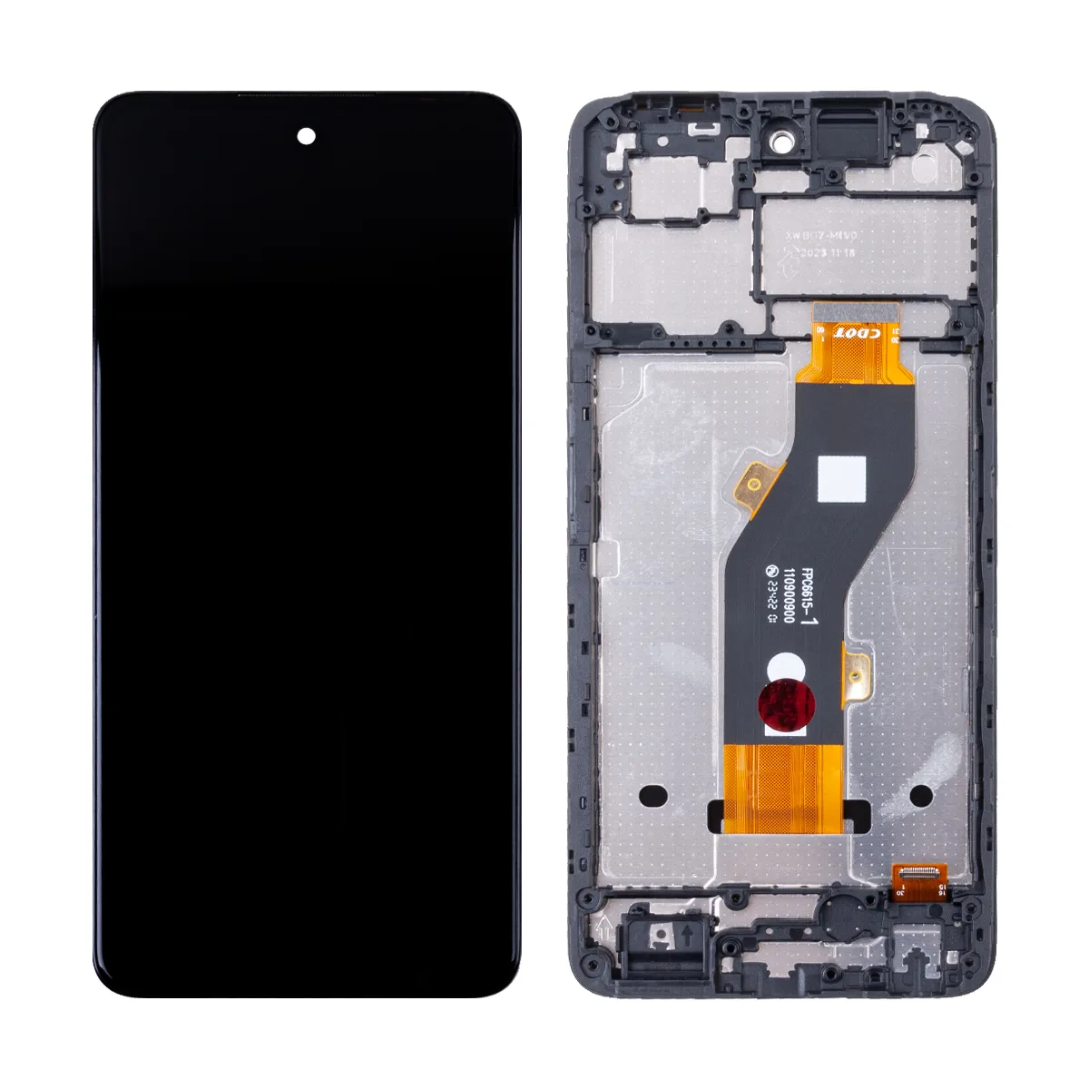 Дисплей для Tecno Spark 20C (BG7n) модуль с рамкой Черный - OR