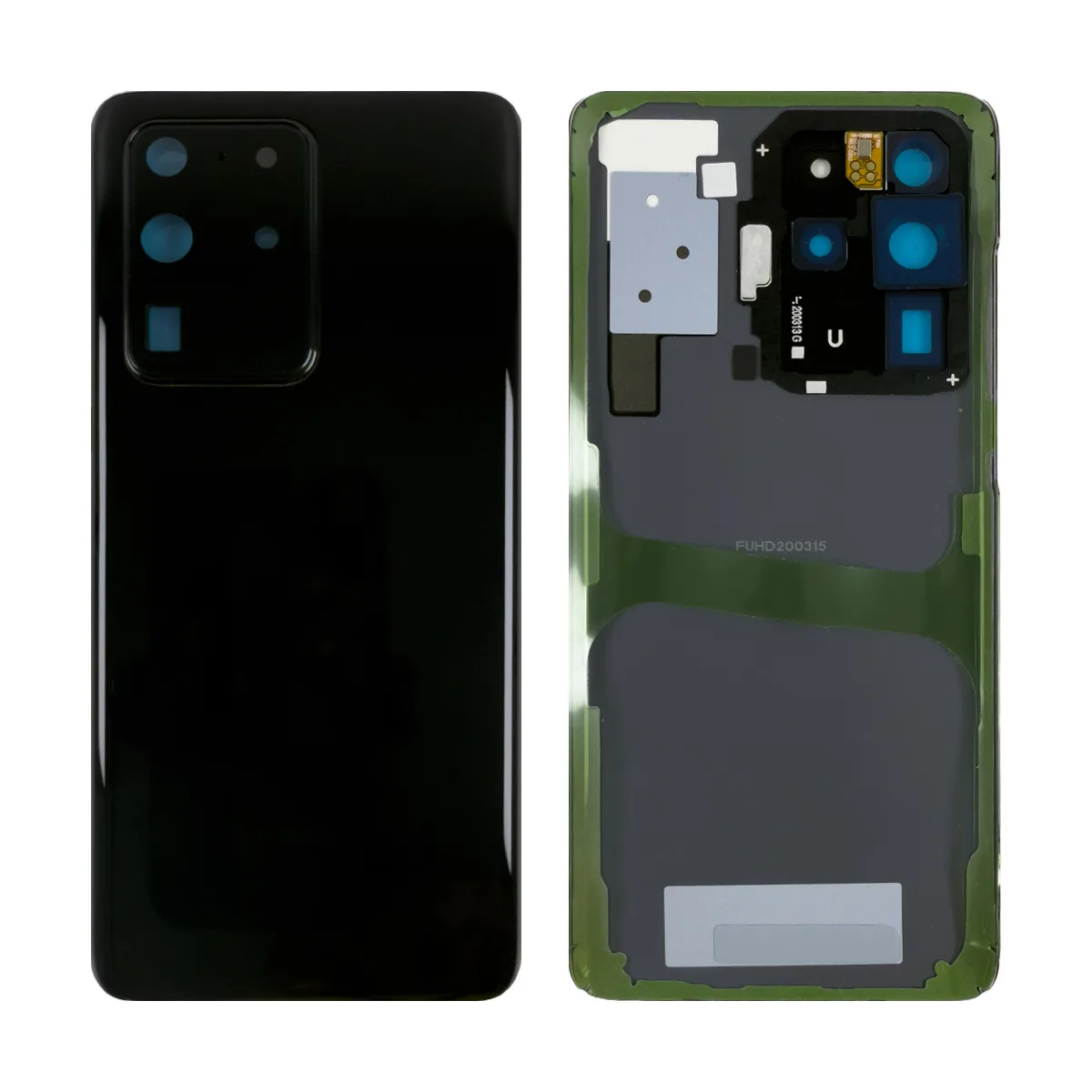 Задняя крышка для Samsung Galaxy S20 Ultra (G988B) Черный - Премиум