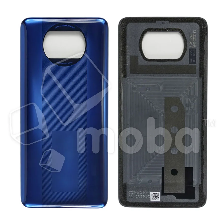 Задняя крышка для Xiaomi Poco X3 NFC/X3 Pro (M2007J20CG/M2102J20SG) Синий