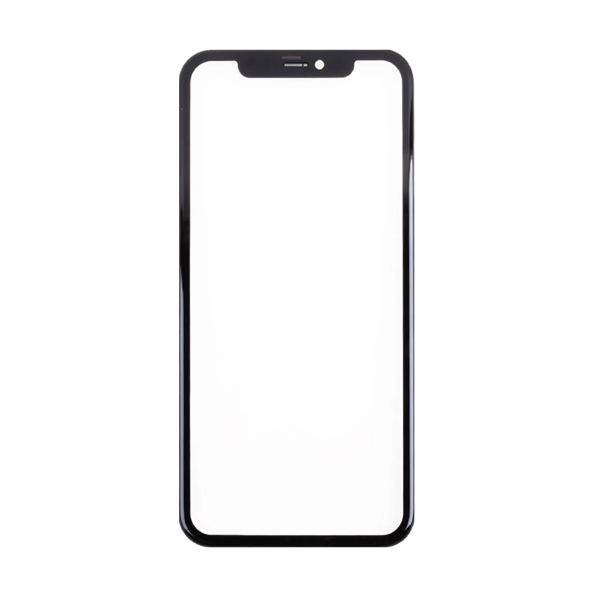Стекло для переклейки iPhone 11 (A2221) с OCA пленкой + рамка Черный - OR (Feaglet)