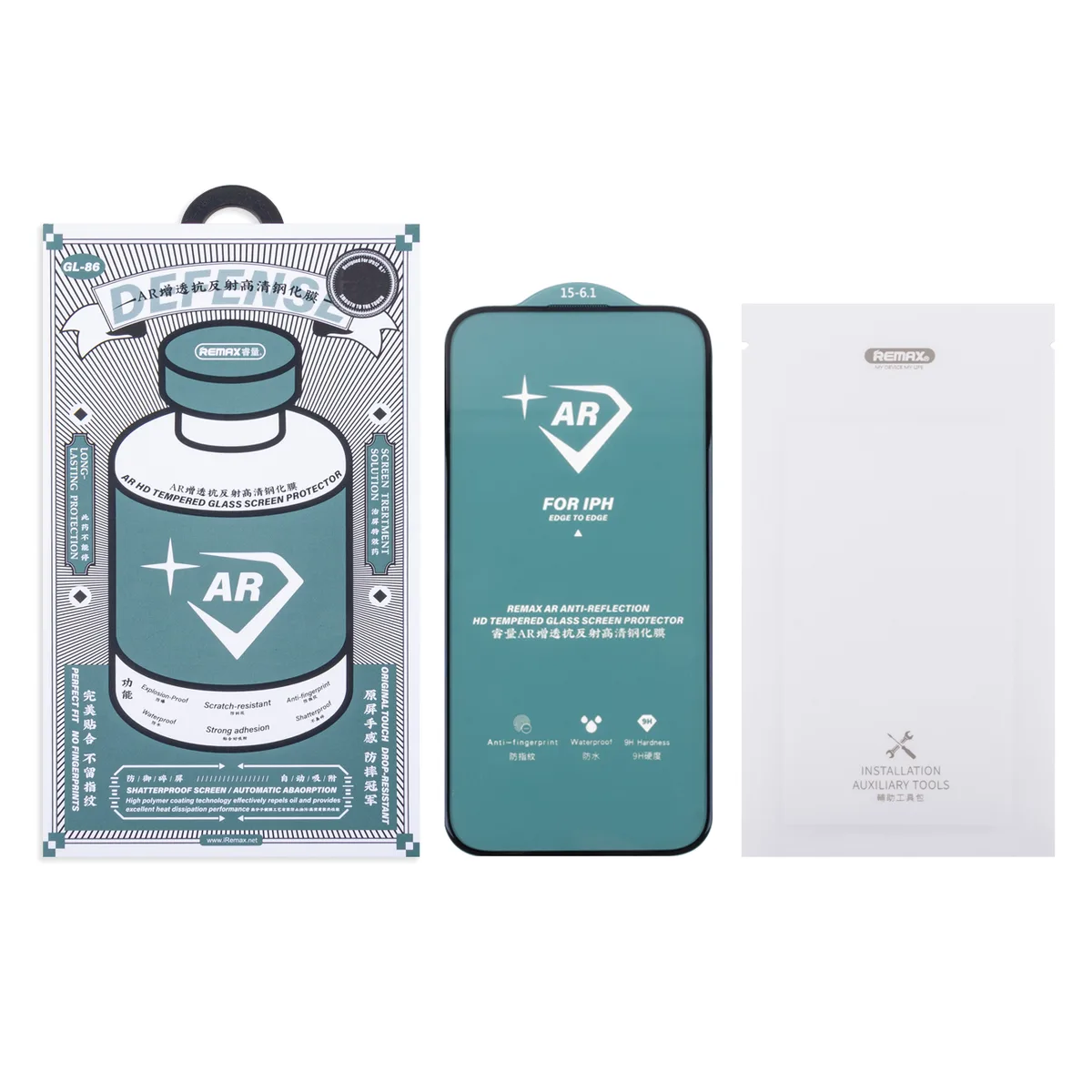 Защитное стекло "Антибликовое" Remax Medicine Glass GL-86 для iPhone 15/16 Черный
