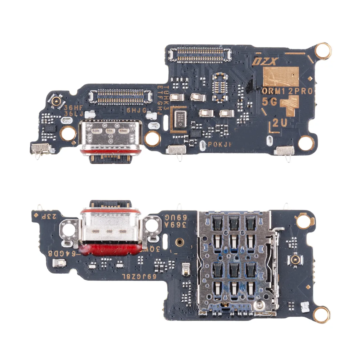 Шлейф для Realme 12 Pro 5G/12 Pro+ 5G (RMX3842/RMX3840/RMX3841) плата системный разъем/разъем SIM/ми