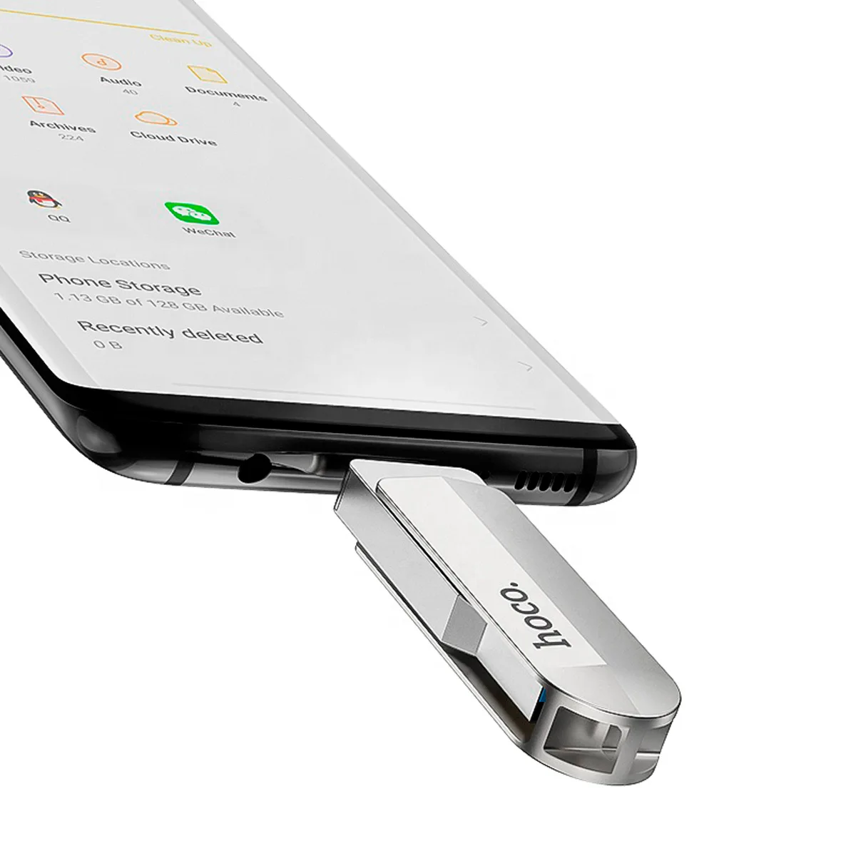 USB-флеш (USB 3.0 + Type-C) 64GB Hoco UD10 Wise Серебро